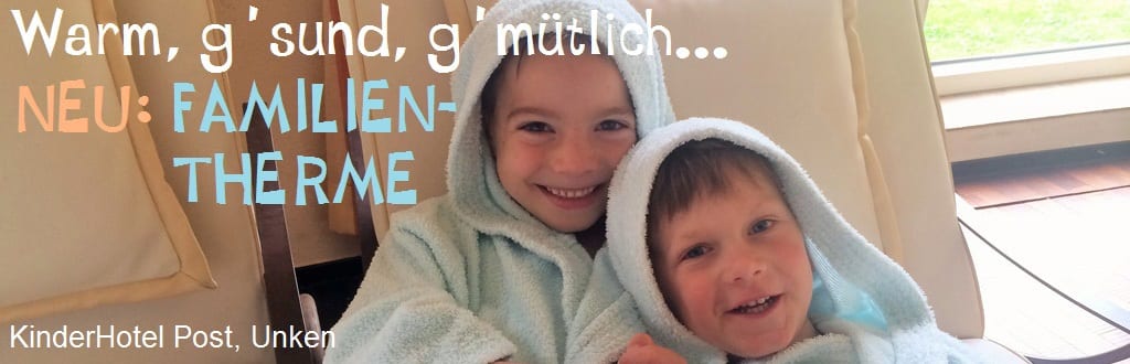 „Hot-Spot“ für eine kuschlige Auszeit im November und nur eine Autostunde von München entfernt: Im KinderHotel Post gibt es jetzt eine eigenen Familientherme – unter dem Motto „Gesundheit, die Spaß macht“! Plus Buchungs-Package „Thermentage“ zum Testen …
