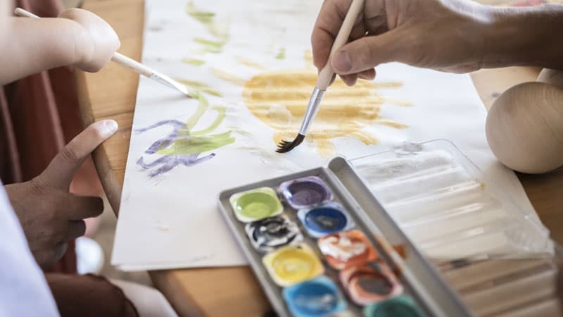 AKI Family Resort Plose- Kinderprogramm Malen Bild: Alex Filz