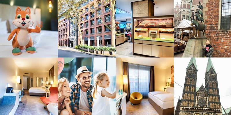 Bremen-Achathotel Collage Aufmacher Kooperation Trips4Kids.de