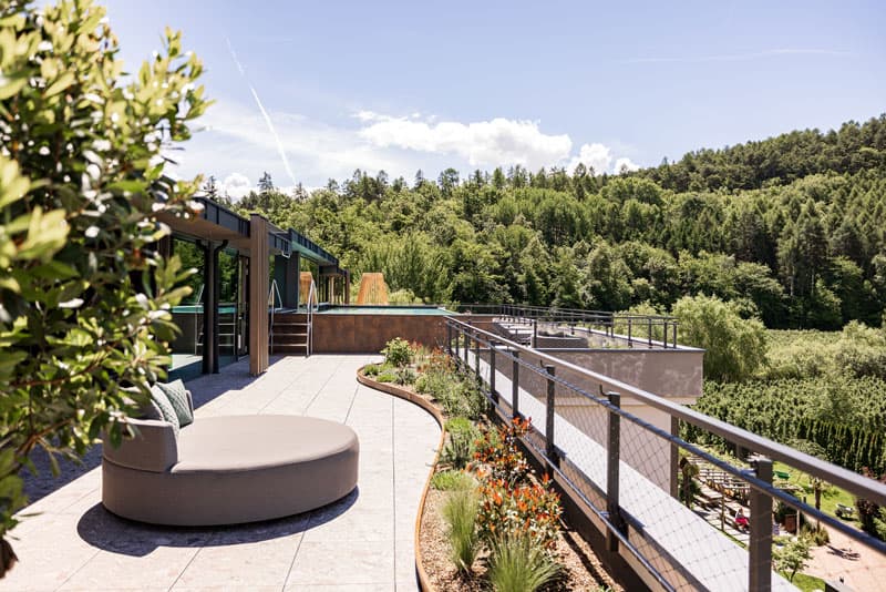 Gartenhotel Moser Südtirol - Dachterrasse Bild: Alfred Tschager