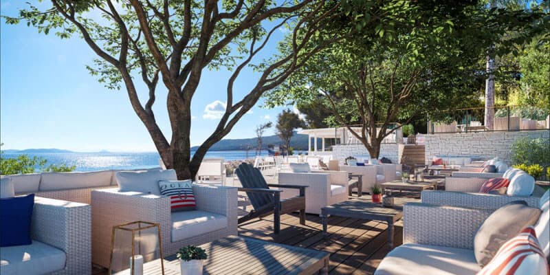 Valamar Girandella Resort Isrtien Terrasse