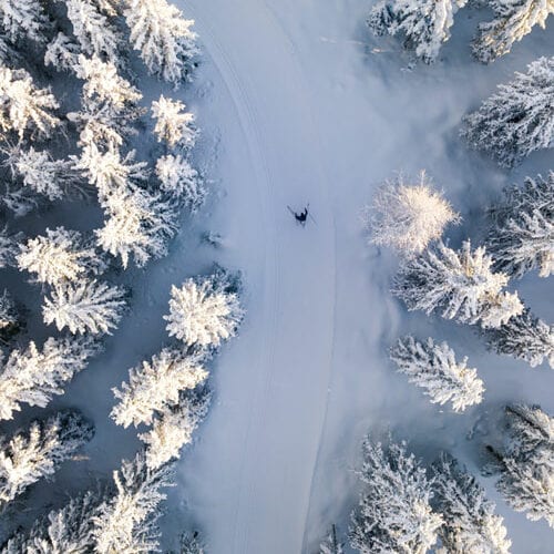 Langlauf Vogelperspektive Hochrindl Bild: Michael-Stabentheiner/Österreich Werbung