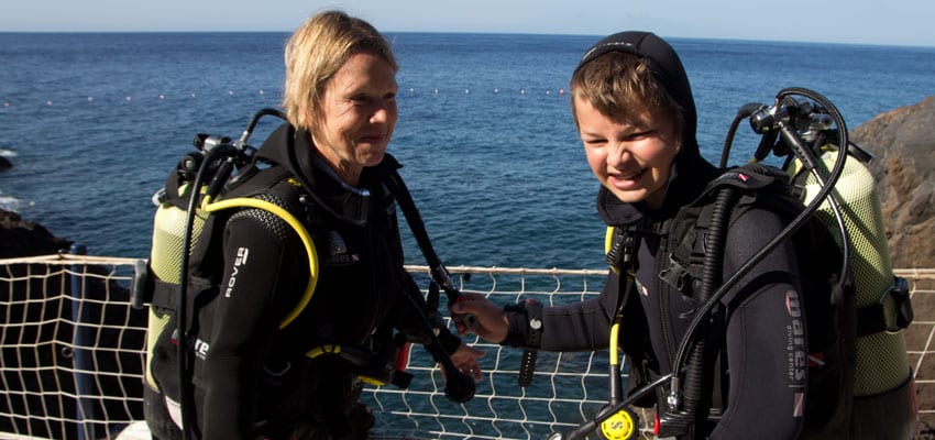Madeira Tauchkurs - Mutter & Sohn