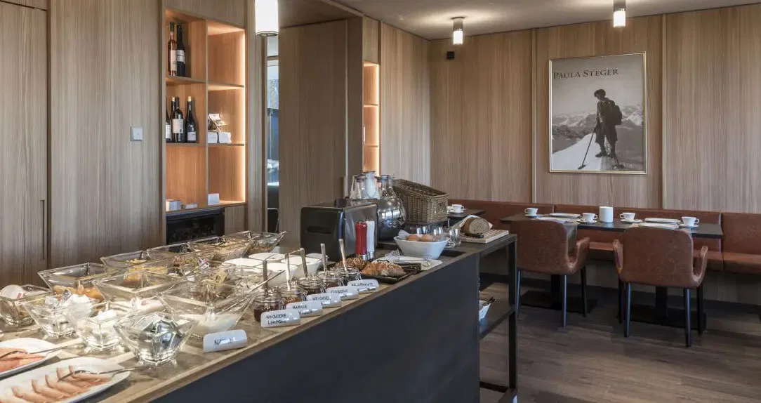 Fruehstucksbuffet in den Paula Wiesinger Apartments and Suites