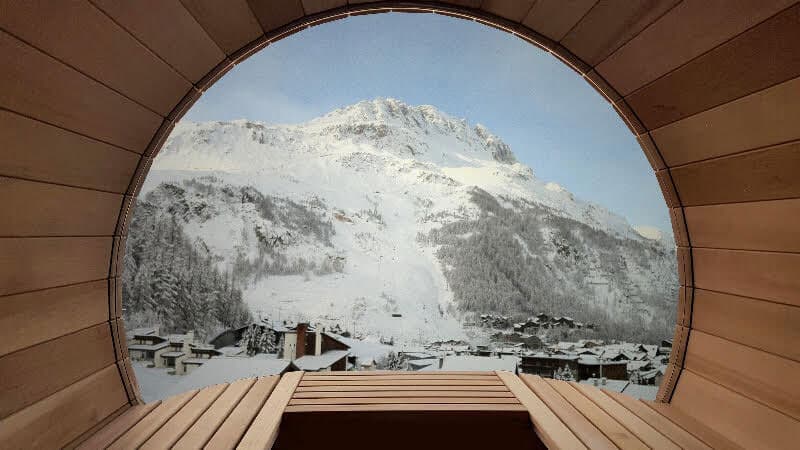 Fasssauna Dachterrasse L’Avancher, Val d’Isère
