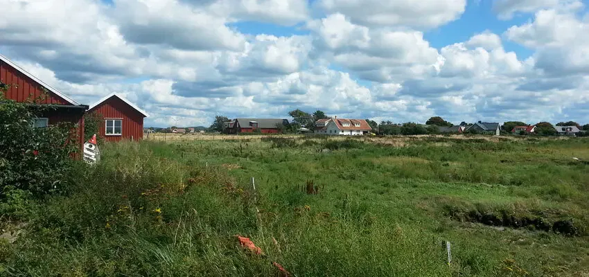 Rote Holzhäuser in Schweden