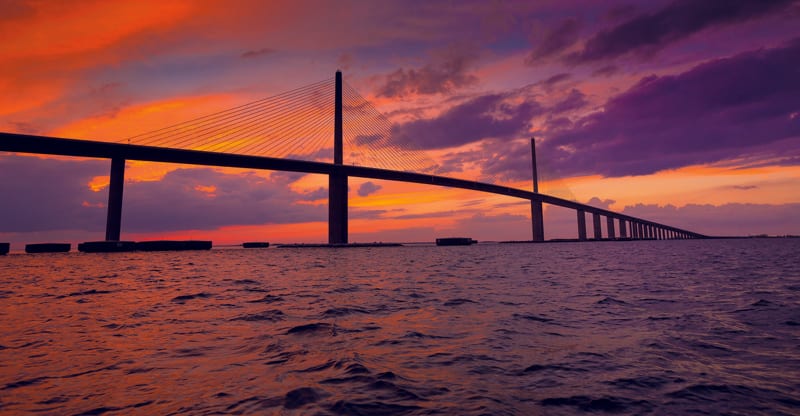 sunshine_skyway_bridge_at_sunset Copyright (c) visitspc.com