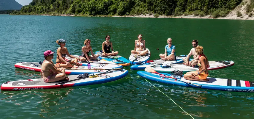 Yoga auf dem SUP Sylvenstein