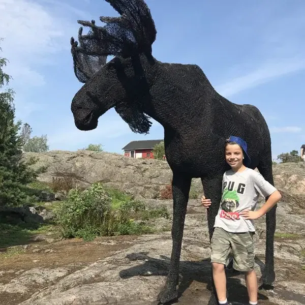 Elch-Skulptur Korkeasaari Zoo © Foto: Andrea Fischer