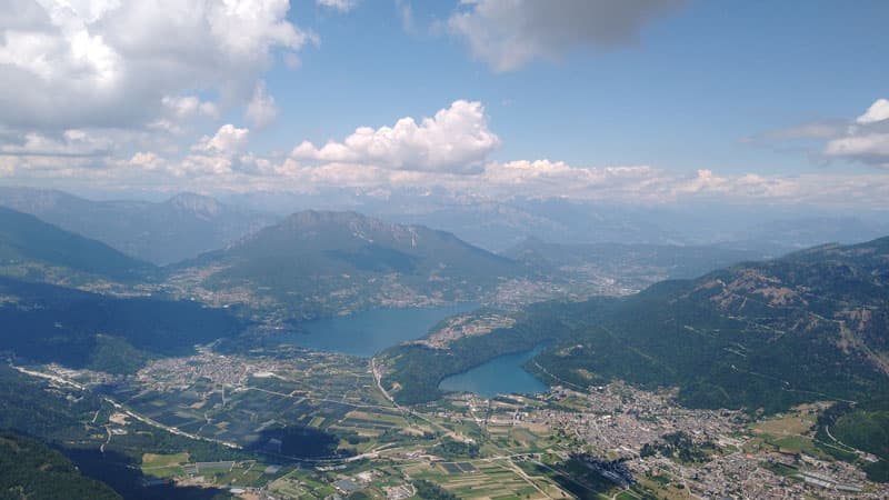 Valsugana - Pizzo di Levico; Blick auf Lago di Caldonazzo, Lago di Levico bild: A.Schmelter
