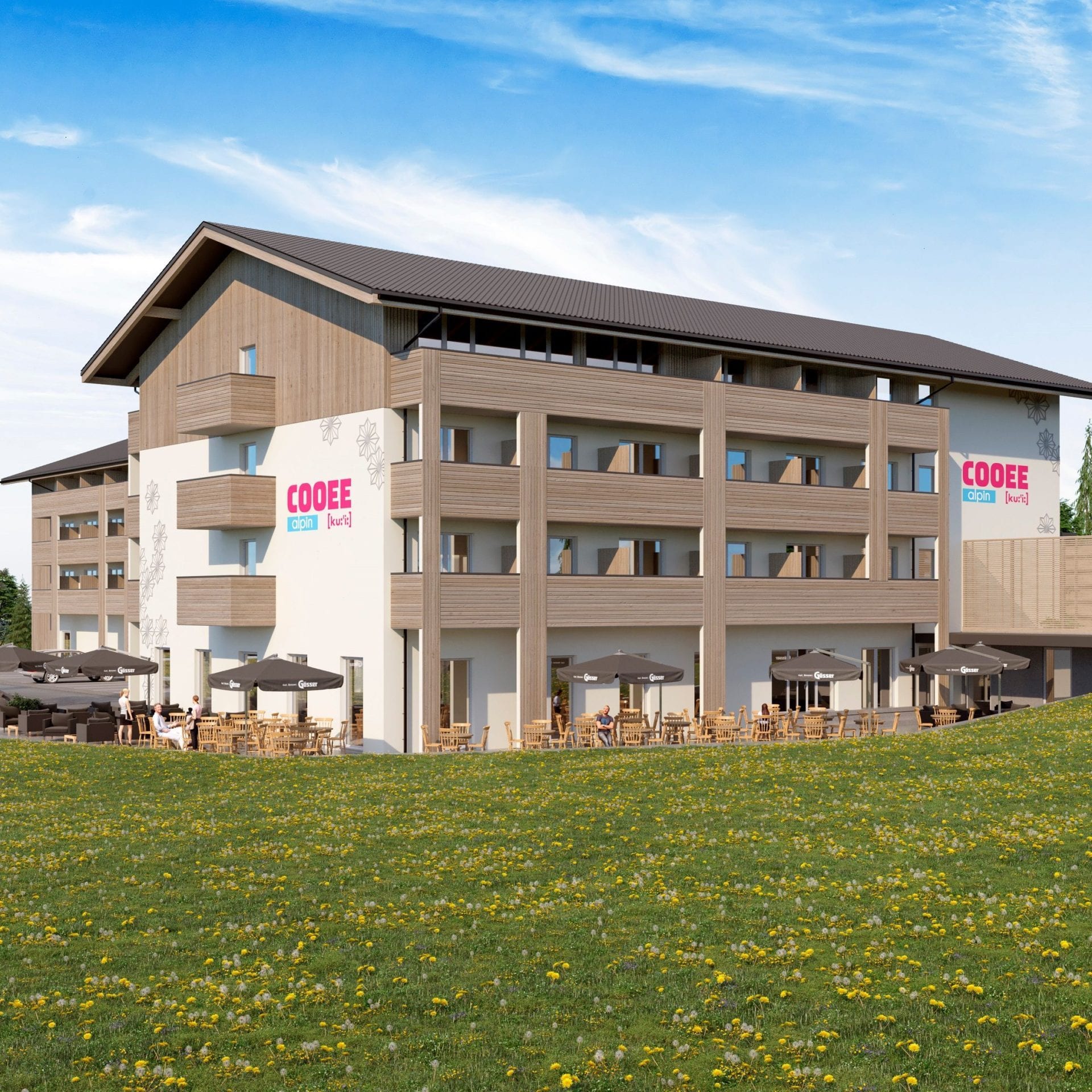 visualisierung_des_hotels_mit_terrasse_cooee_alpin_hotel_bad_kleinkirchheim