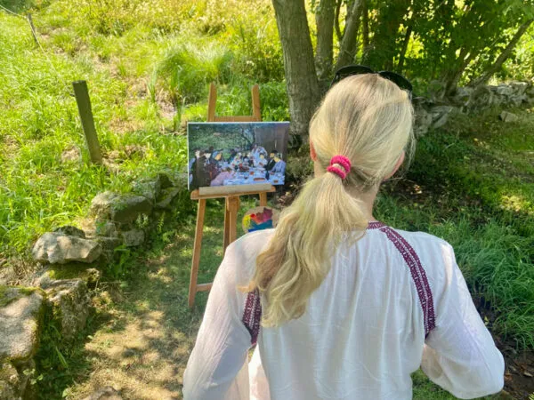 Bild-Staffelei-Masgot Bild-Staffelei-Masgot Foto: © Andrea Fischer, Trips4Kids.de