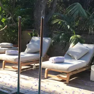 Can Bordoy Pool im Garten