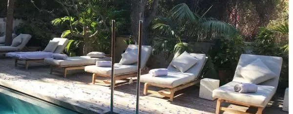 Can Bordoy Pool im Garten