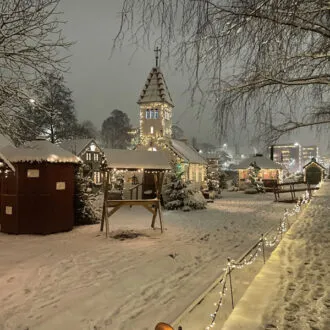 Daenemark im Winter - julehjertebyen Bild. julehjertebyen