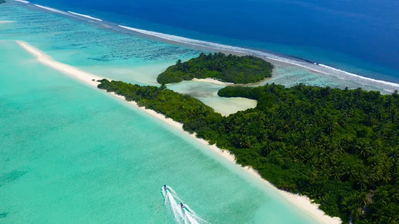 Kandima Resort Malediven - Water Sports von oben