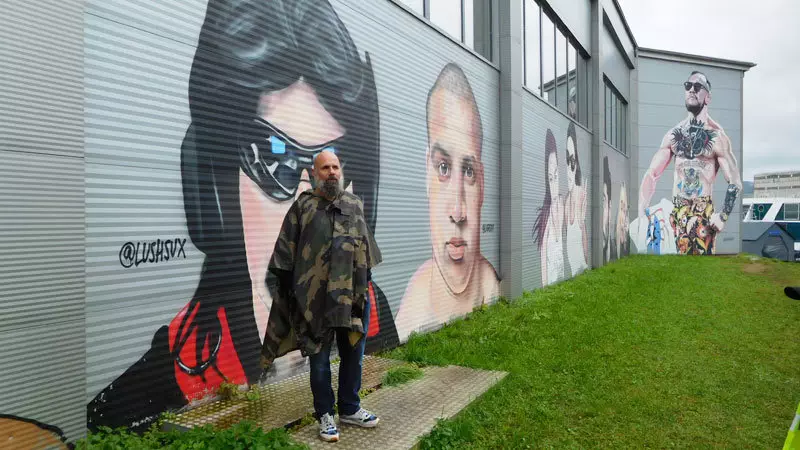 Linz Graffitifuerung im Linzer Hafen