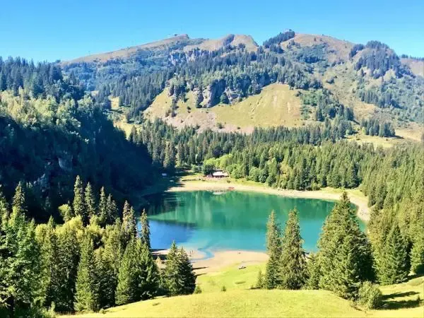 See Lac des Chavaunnes, Wanderung-Balade des 3 Lacs, ©Foto: Andrea Fischer