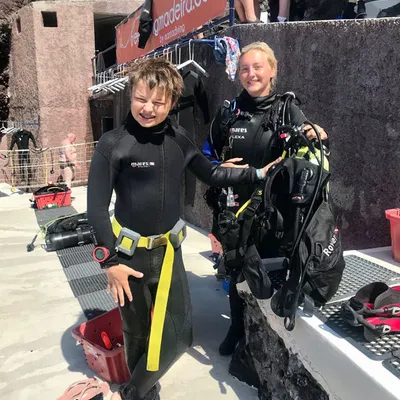 Madeira Tauchkurs - Johann mit Tauchlehrerin
