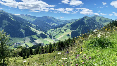Berg-Panorama Saalbach-Hinterglemm @ Foto: Trips4Kids.de Andrea Fischer