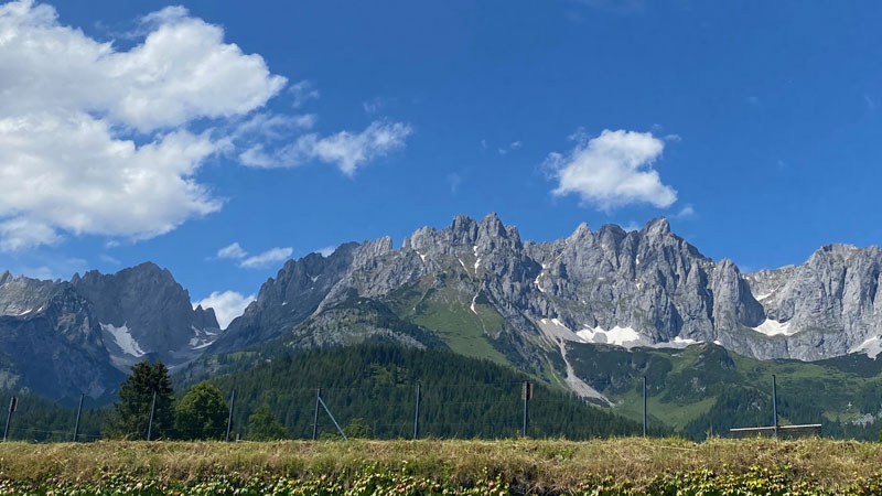 Stanglwirt Going - Ausblick auf den Wilden Kaiser Bild: Trips4kids.de