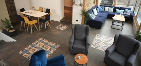 Wohnzimmer der Halfenstube Villa
