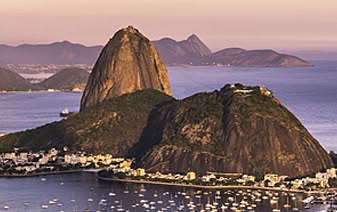 Sunset over Rio de Janeiro ,Brazil
